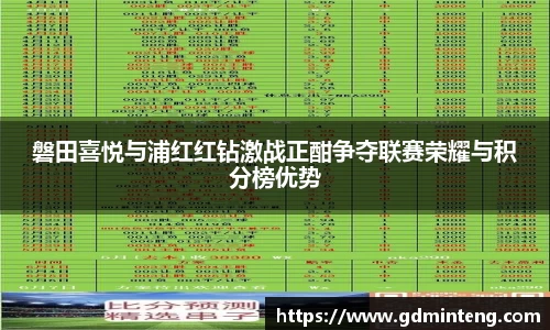 磐田喜悦与浦红红钻激战正酣争夺联赛荣耀与积分榜优势